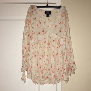 Floral peasant top